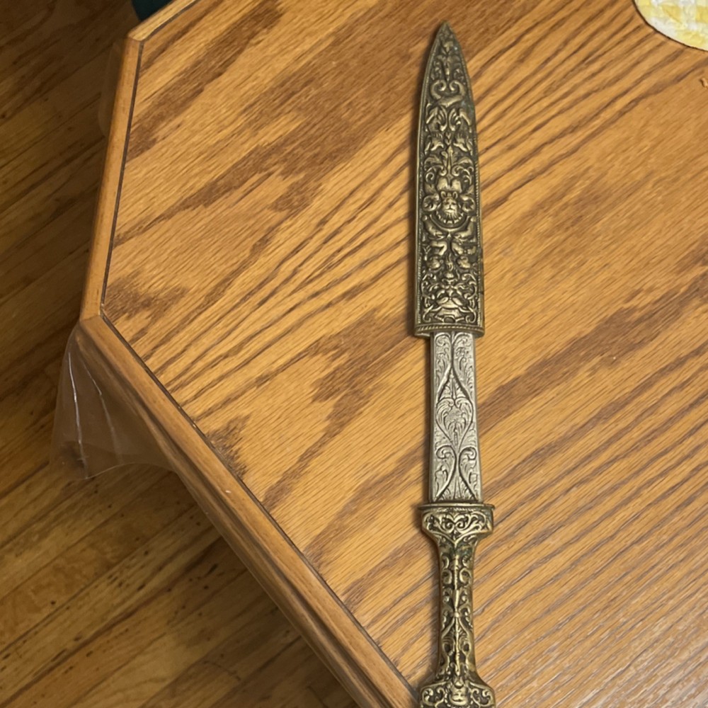 19th C Replica Silver Dagger Antique Grotesque