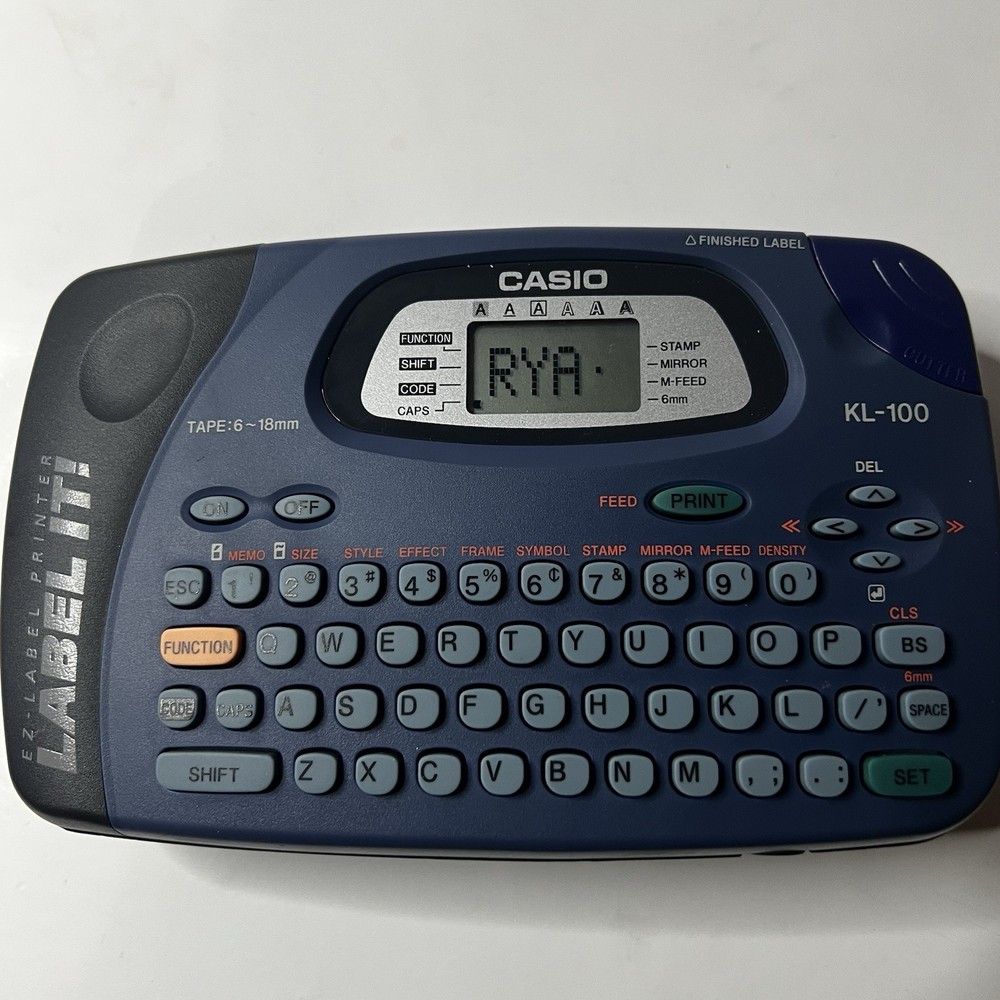 Casio EZ-Label Printer KL-100 - Blue Tested And Working