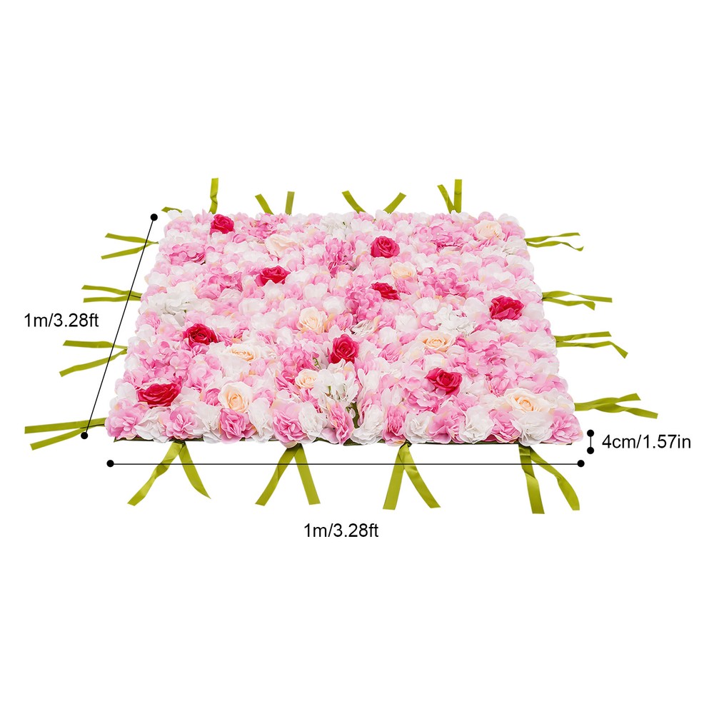1m Artificial Rose Hydrangea Flower Wall Panels Wedding Bouquet Display New