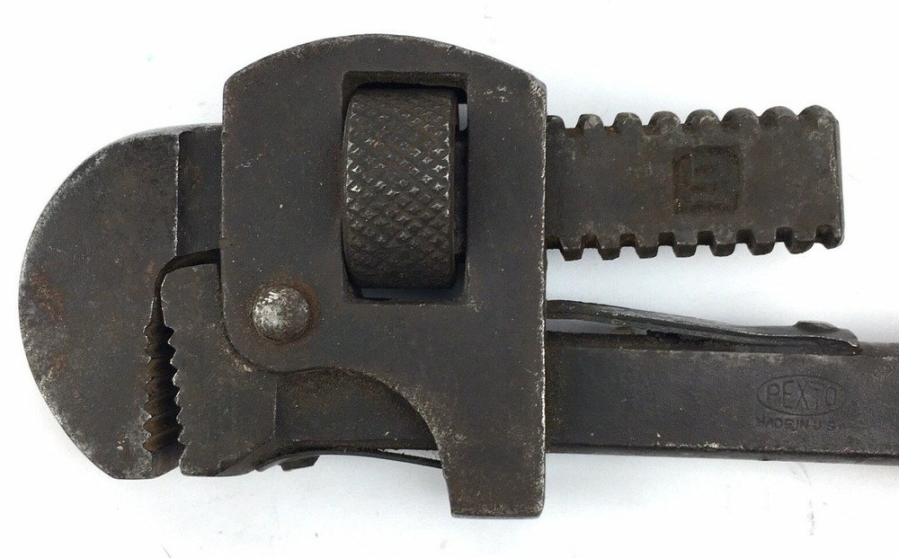 Vintage PEXTO 10" Monkey Pipe Wrench Adjustable Tool