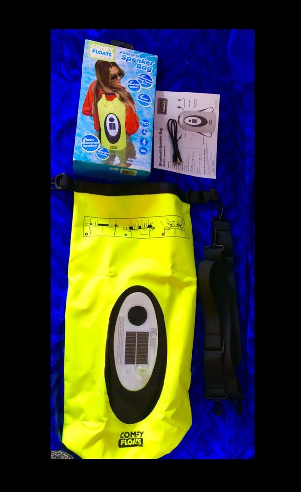 Comfy Floats 100% Waterproof Solar Powered Bluetooth Speaker 10L Floatable Bag