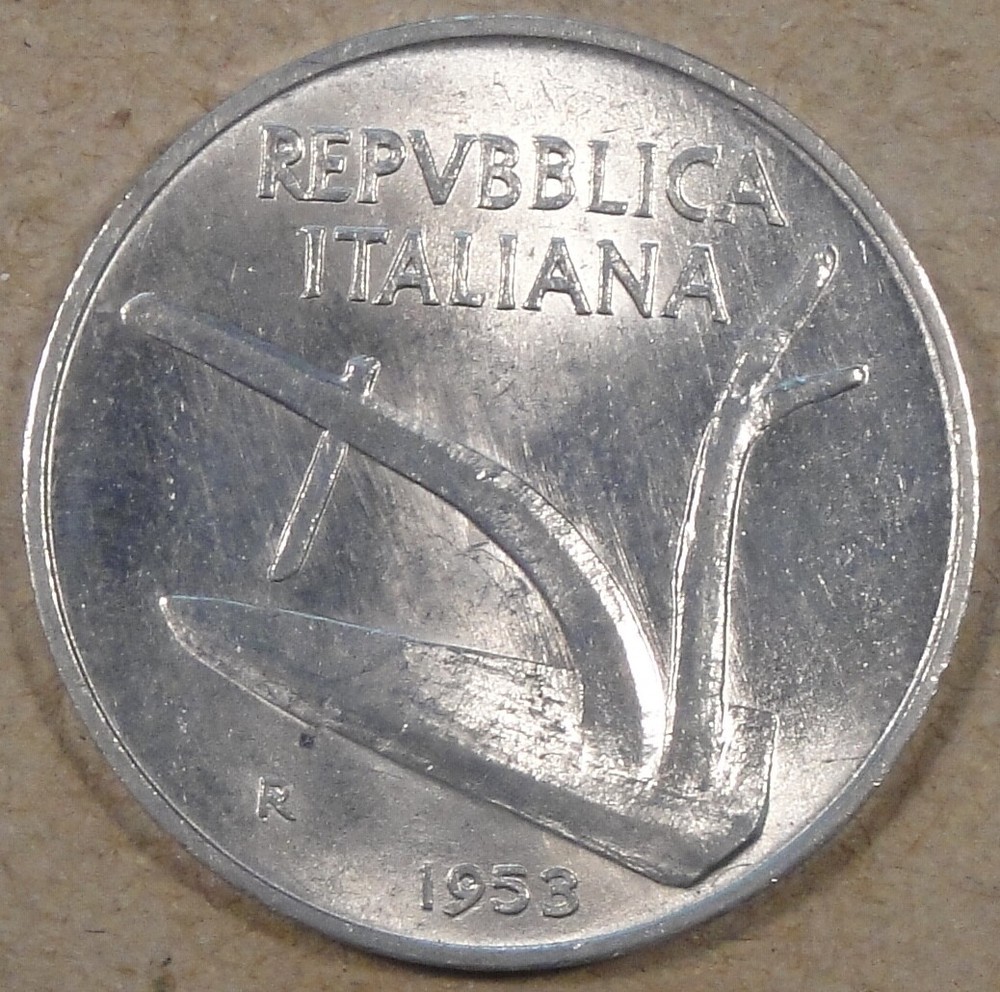 Italy 1953 10 Lire BU