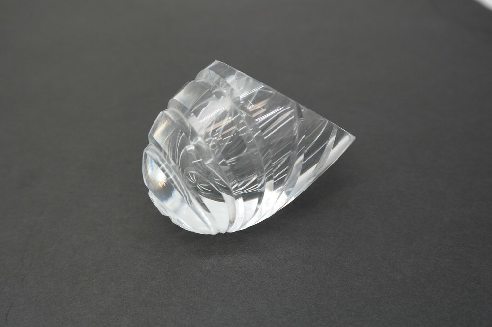 Crystal Half Egg Shaped Paperweight Candle Holder MT