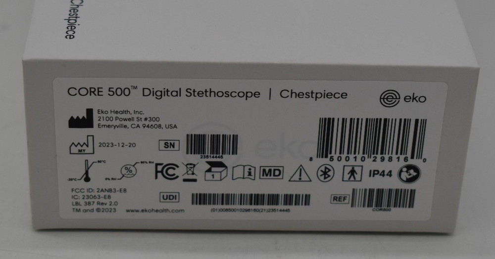 Eko CORE 500 Digital Stethoscope, Case complete set