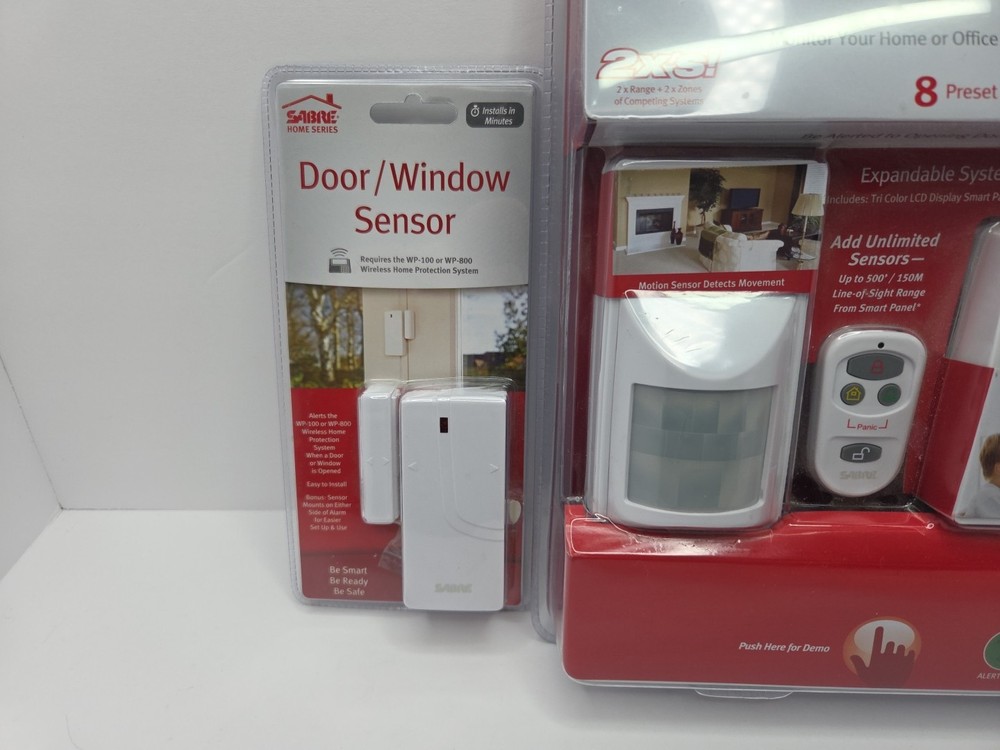 Sabre Wireless Home Protection System WP-100 Series Security w/ Extra Sensor NEW