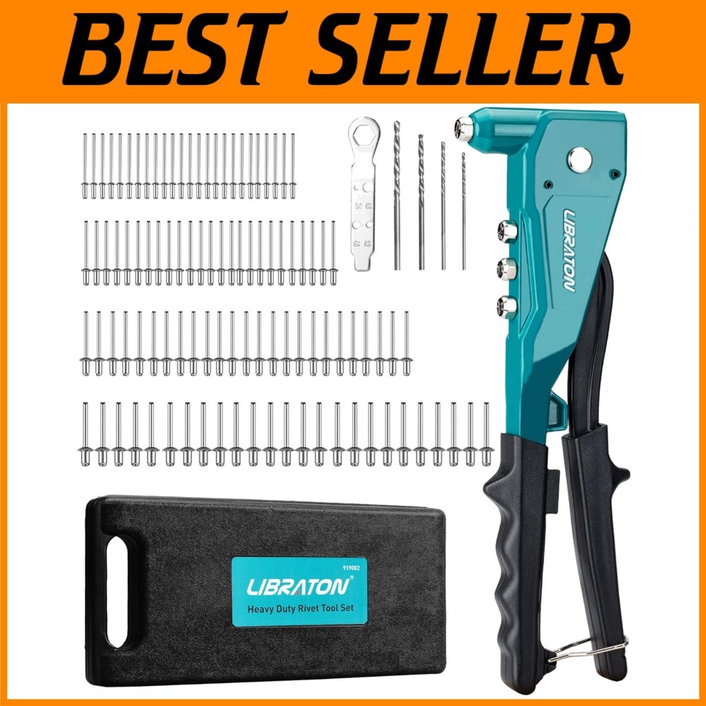 Compact Rivet Gun with Interchangeable Heads=