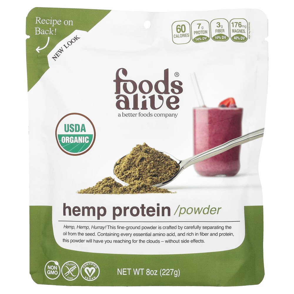 Organic Hemp Protein Powder, 8 oz (227 g)