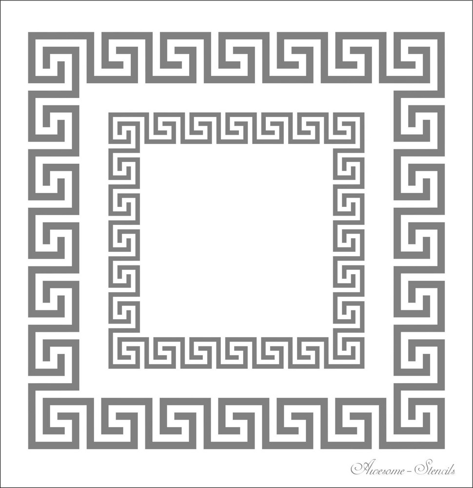 Stencils Greek Key Border with Corners  Pattern  Paint Craft Art