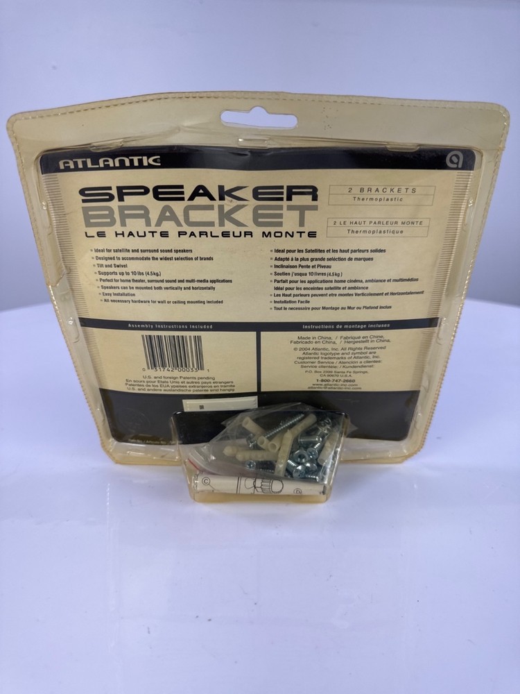 Atlantic SPB03 Speaker Brackets New In Package