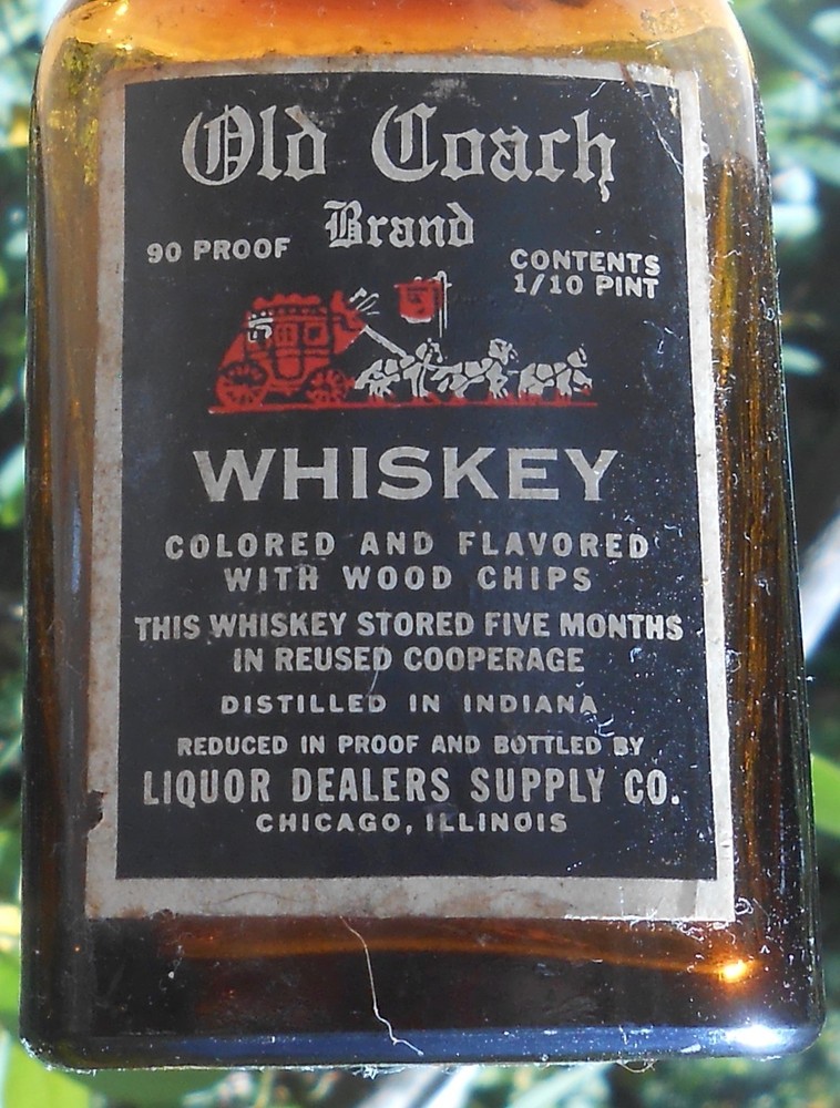 Old Coach Whiskey miniature empty bottle
