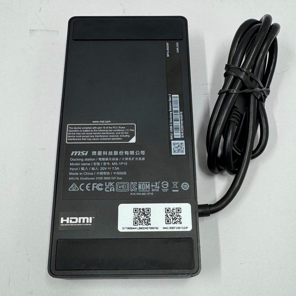 MSI USB-C Docking Station Gen 2 MS-1P15