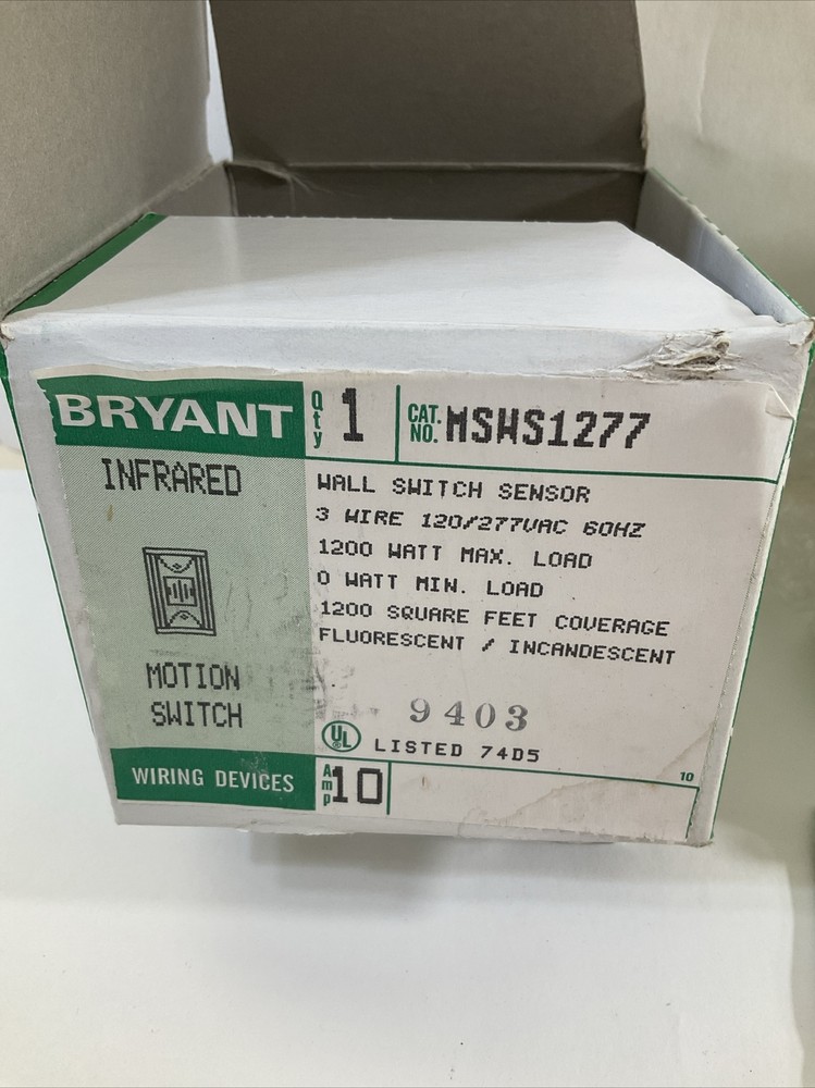 Bryant Infrared Motion Switch MSWS1277