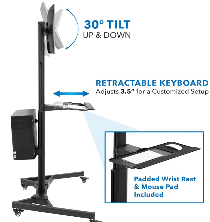 mi-7985 Sit-stand Mobile PC Work Station
