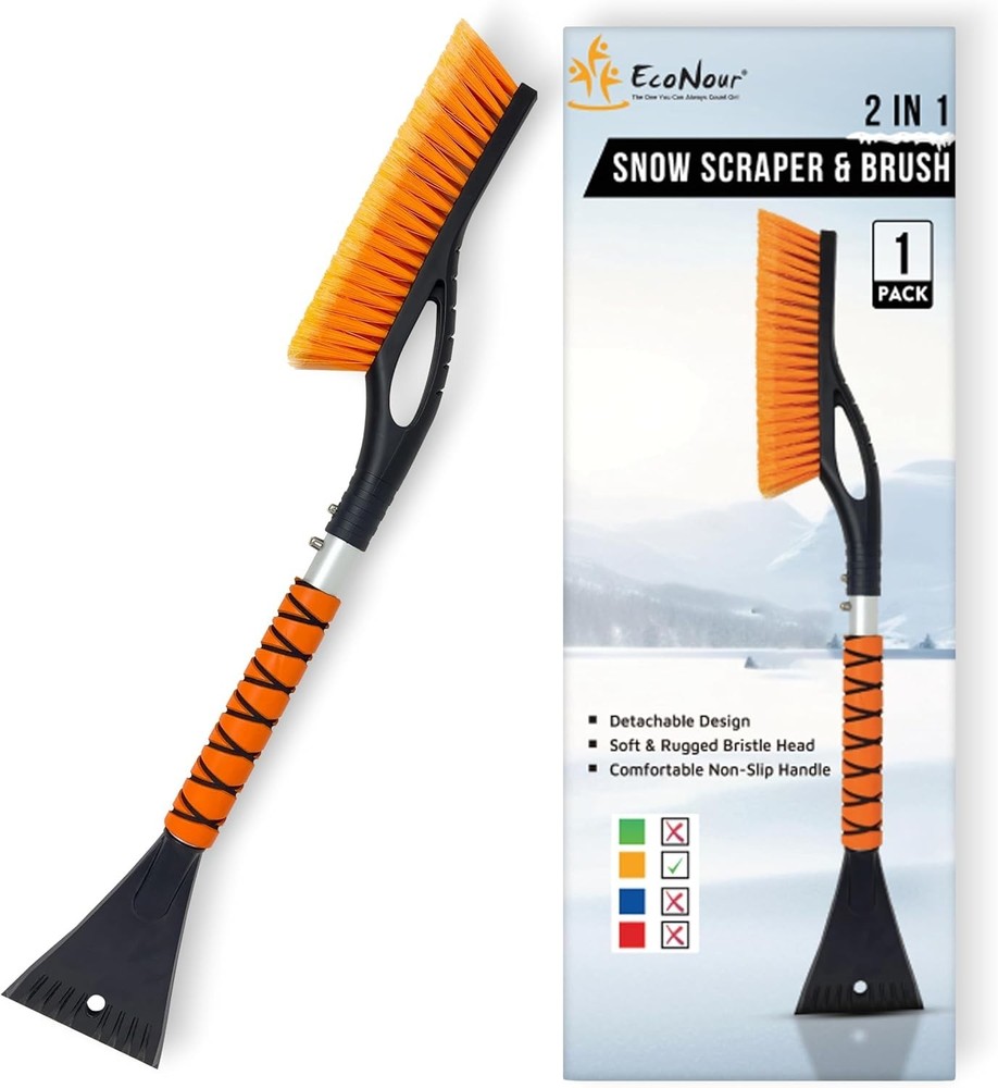 Car Snow Brush Ice Scraper Windshield Cleaner Window Brush Winter Accessory