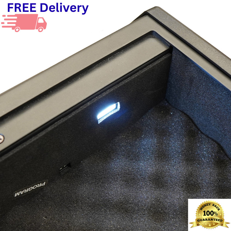 Biometric Quick Access Security Vault Dual Compartment Home Safe Electronic Lock