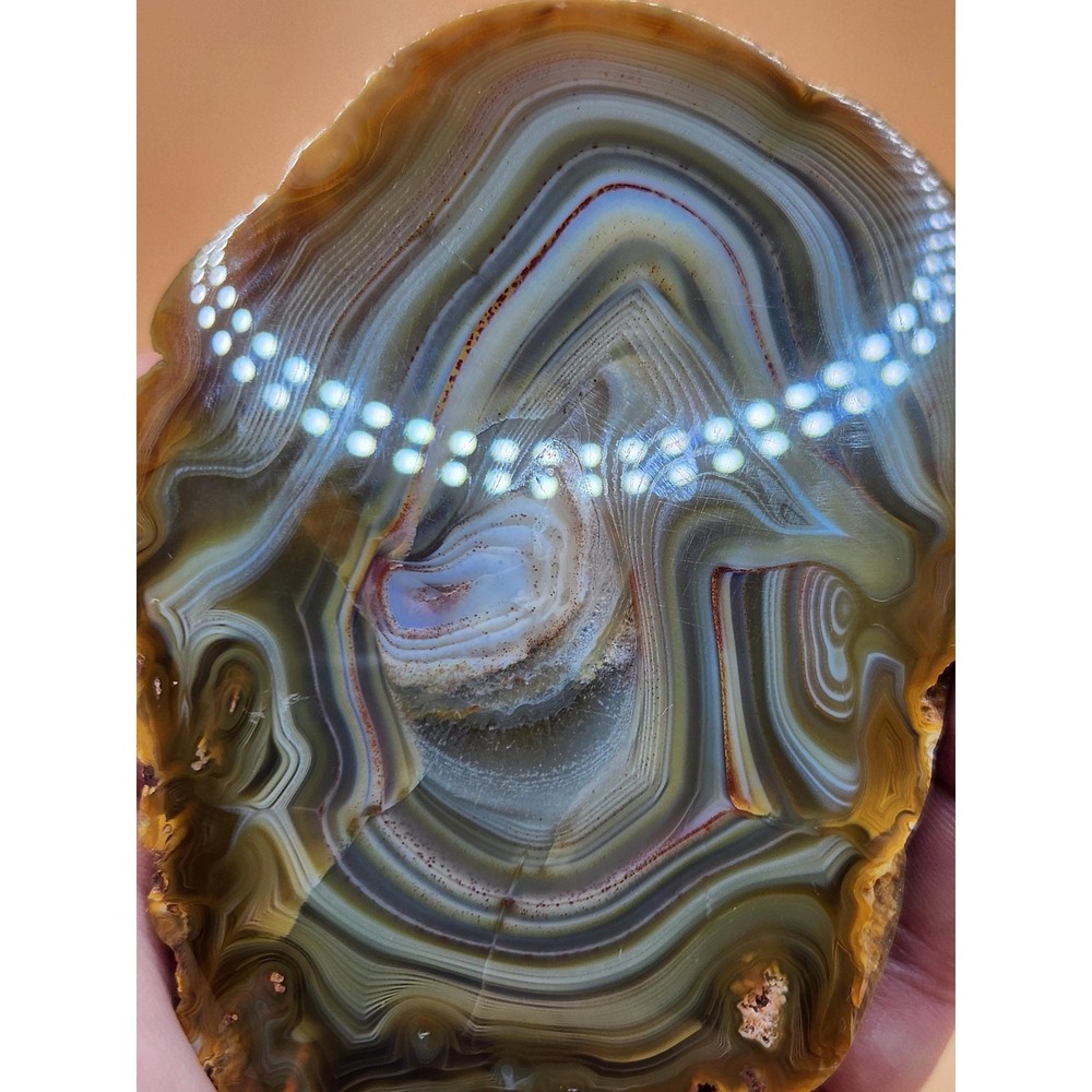 Island Agate Polished Half Nodule