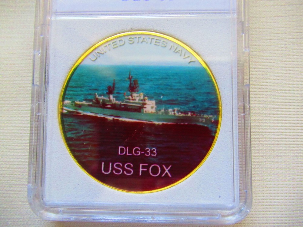 US NAVY - USS FOX DLG-33 Challenge Coin