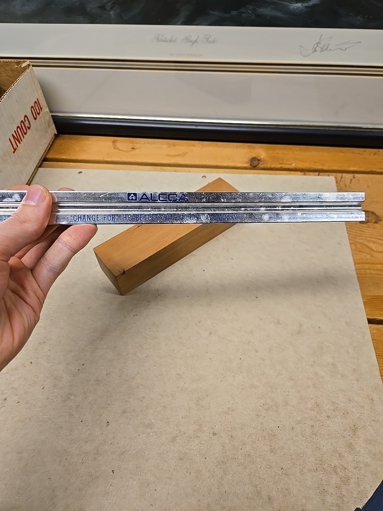 Rare Alcoa Scale Ruler Solid Aluminum Drafting/ Architect Ruler Rare 3 Sided