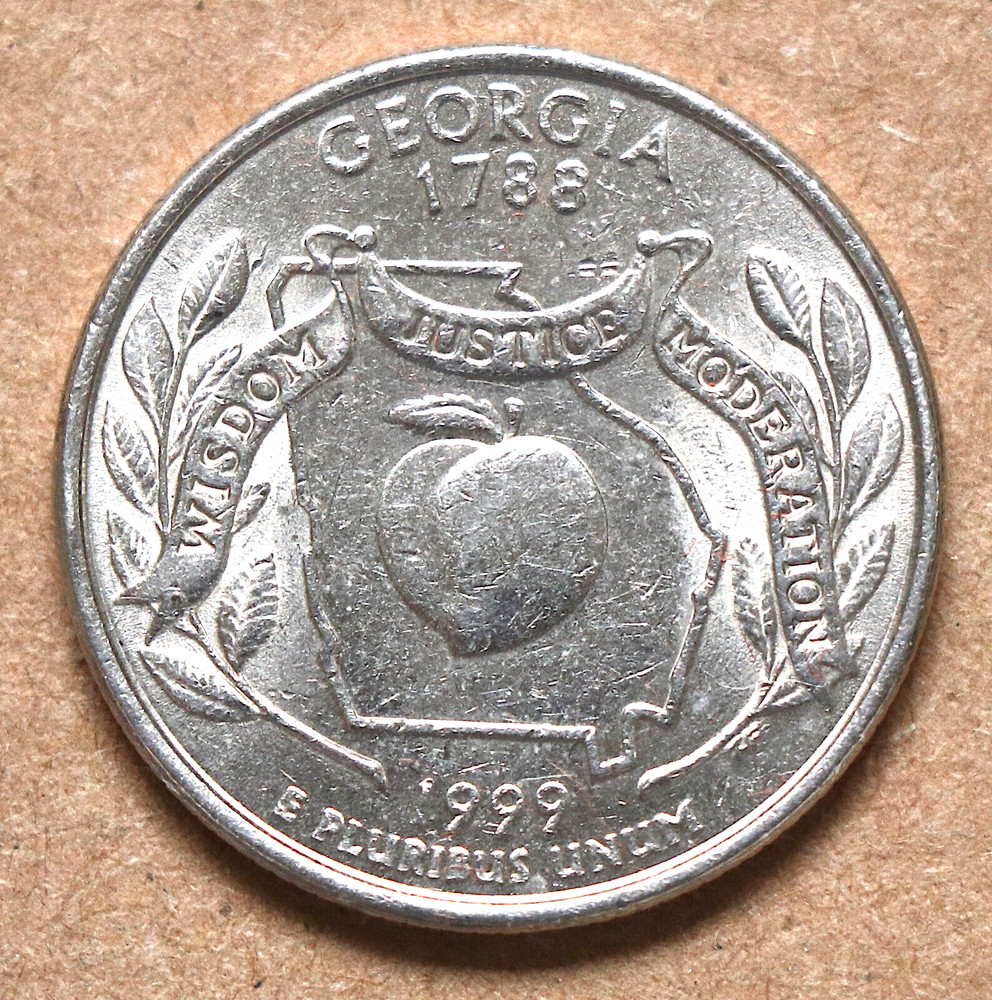 1999 P Georgia State Quarter circulated