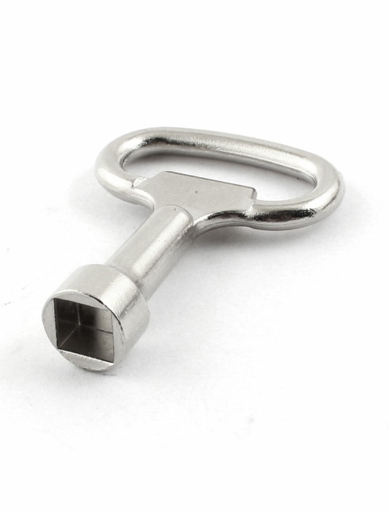 Silver Tone Metal 8mm Square Shape Socket Spanner Key for Panel Lock
