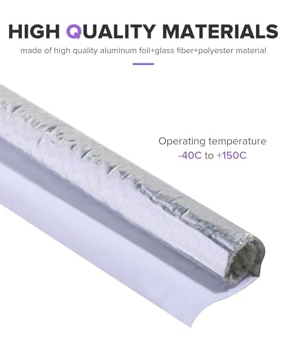 Heat Shield Wrap,Automotive Replacement,Self Closed Aluminized 6mm - 1/4" Dia