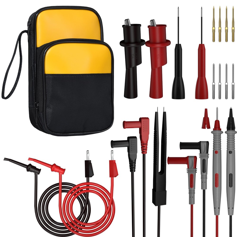 Electrical Multimeter Test Lead Kit with Soft Case Test Hook for Di
