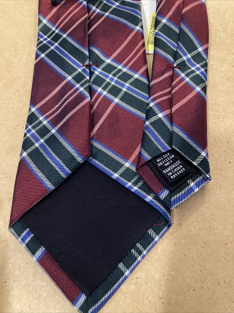 Rountree & Yorke Plaid Tie NWT