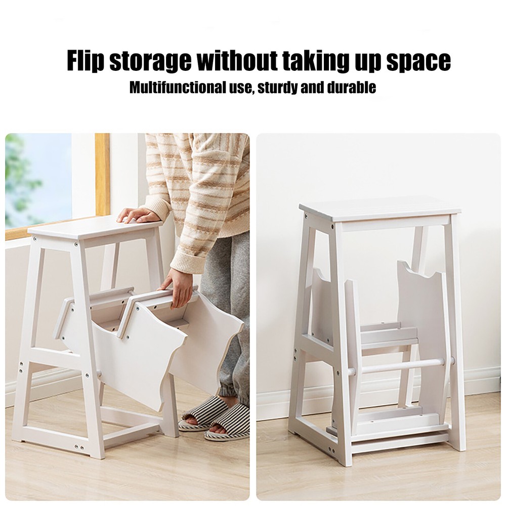 Folding Library Ladder Chair, Lightweight Portable Multifunctional Step Stool