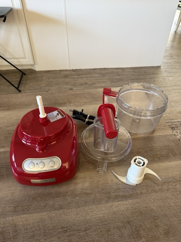 Red Kitchen Aid KFP750ER0 750W ~ Food Processor ~ Tested ~ Working