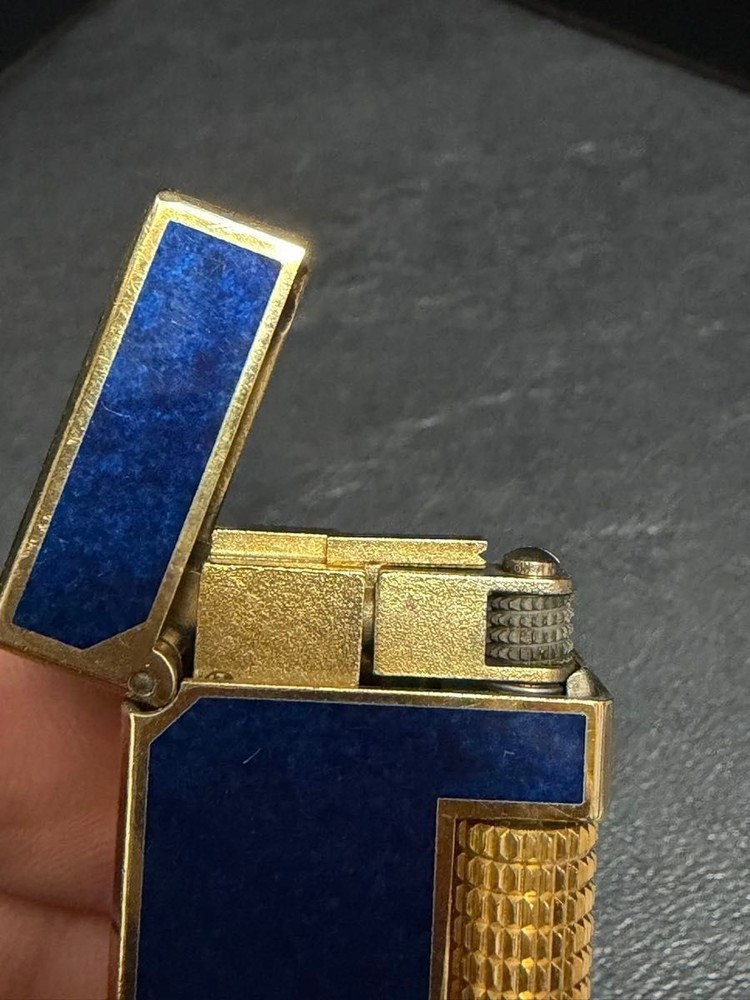 Overhauled Dunhill Rollagas lighter Blue Gold without box