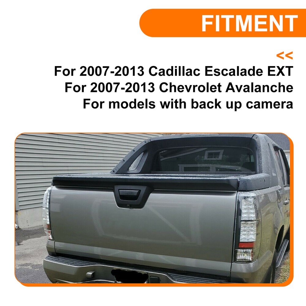Tailgate Gate Molding Spoiler for 07-13 Avalanche Escalade EXT w/Camera Hole