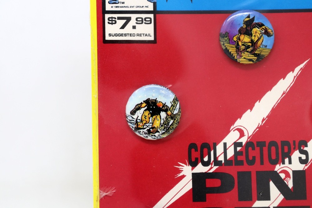 1989 MARVEL WOLVERINE COLLECTOR'S PIN SET SEALED