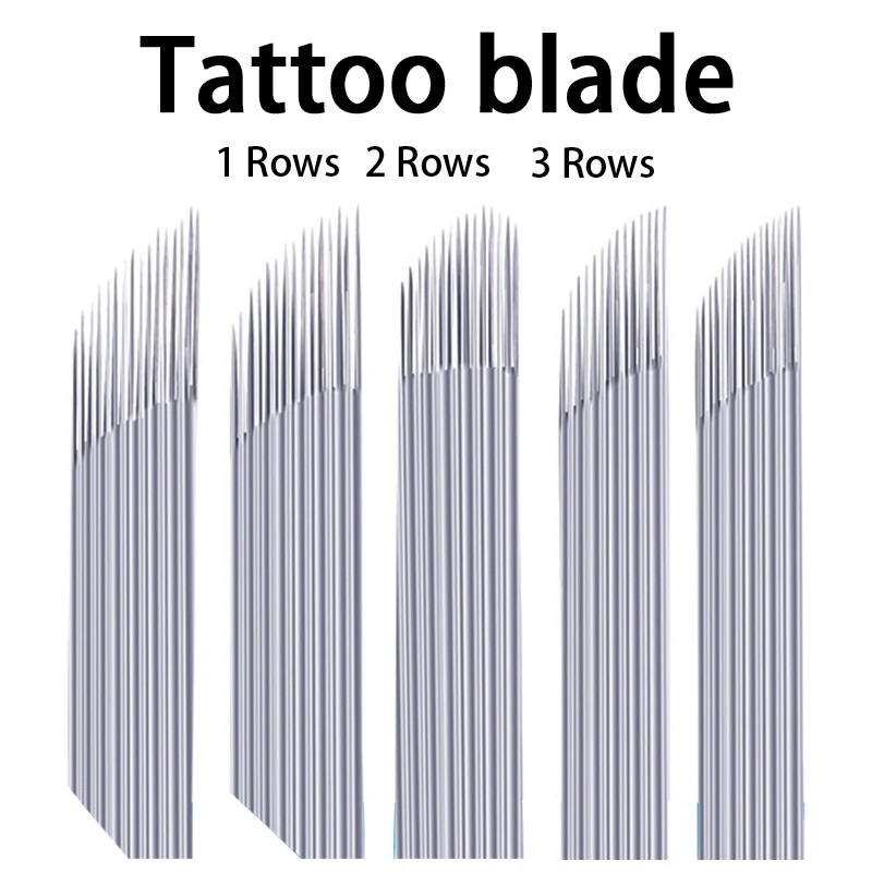 Microblading Needles 1/2/3 Rows Permanent Makeup Tattoo Needle Blade for Eyebrow