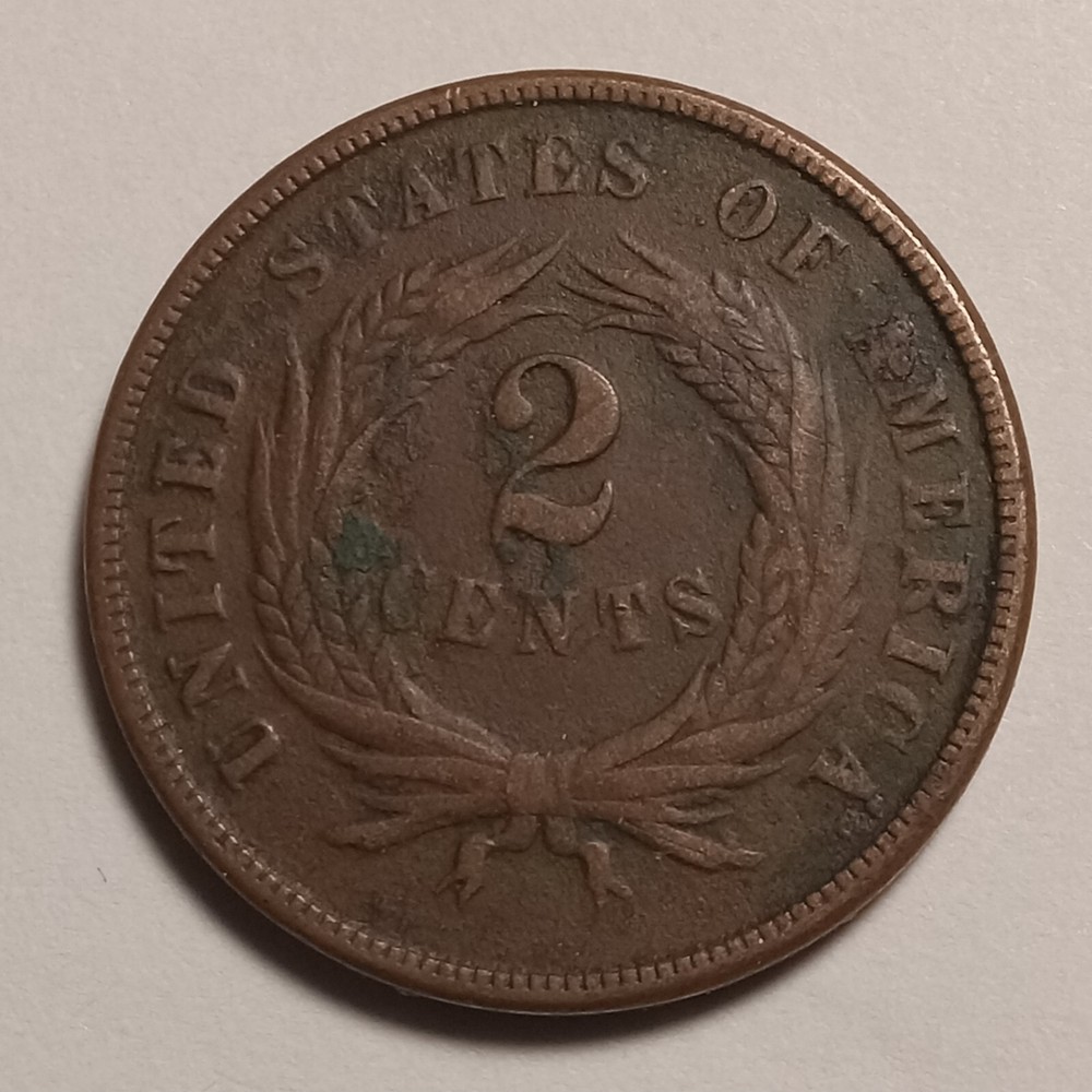 1865 TWO Cent Copper VF
