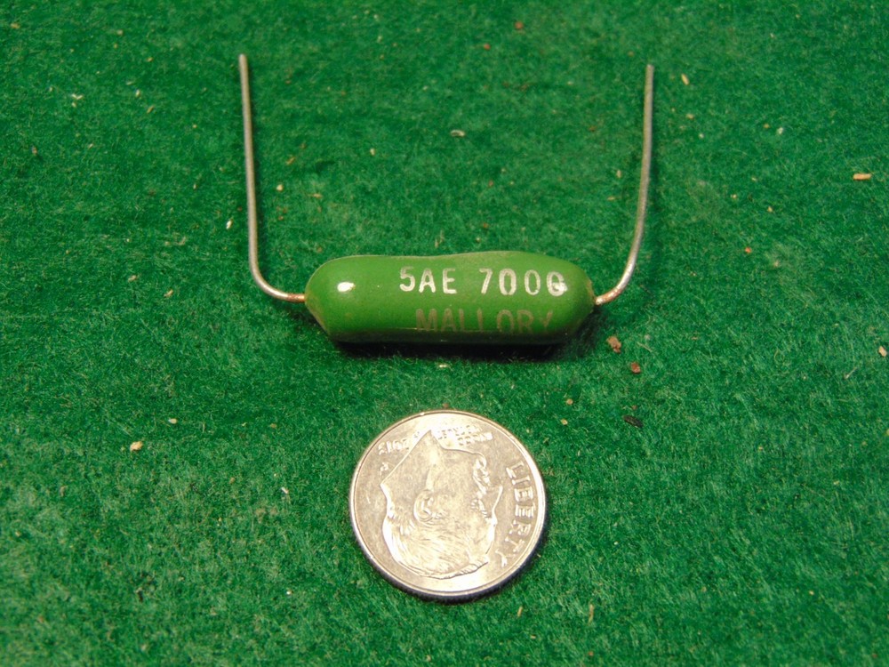 Mallory 7k OHM Fixed 5 WATT CERAMIC WIREWOUND RESISTOR NOS