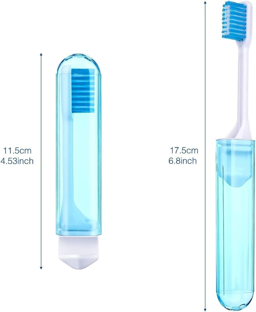 Individually Wrapped Travel Toothbrush Set - Soft Mini Brushes for Couples