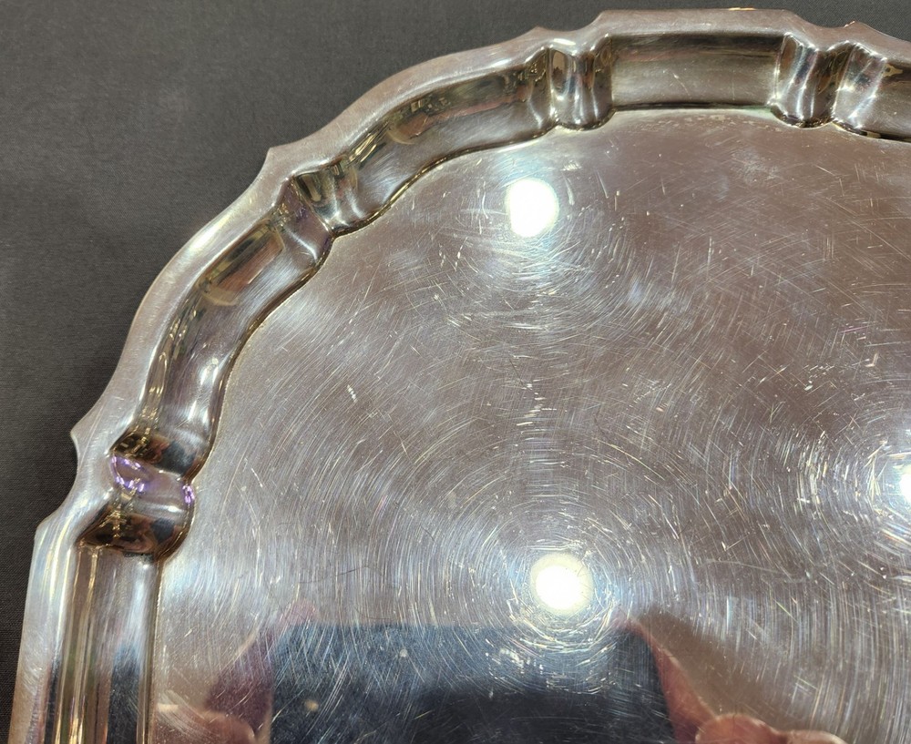 1956 Gorham HEAVY Sterling Silver Chippendale Tray 26.3ozt