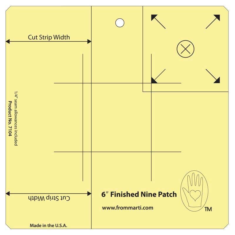 Marti Michell 6" NINE PATCH RULER TEMPLATES