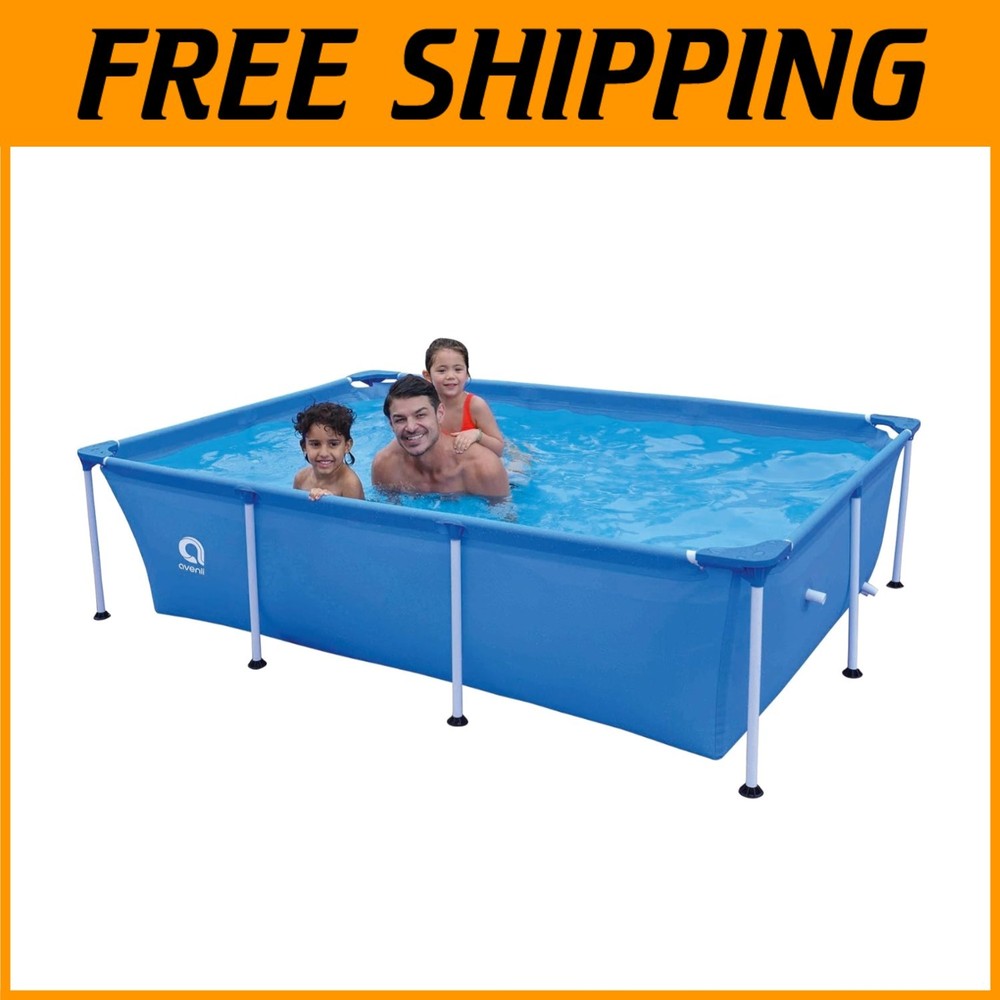 Quick-Install Above Ground Pool - Spacious 6.2ft x 4.2ft Rectangular Design