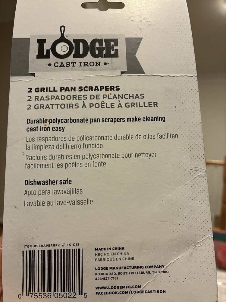 LODGE Grill Pan Scraper 2 Pack