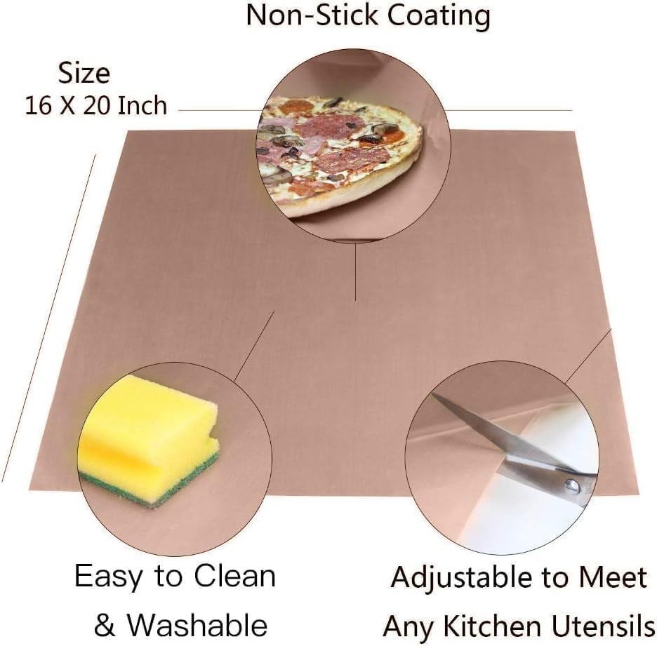 Versatile 3 Pack 16x20 Heat Press PTFE Teflon Sheets - Tear Resistant & Durable
