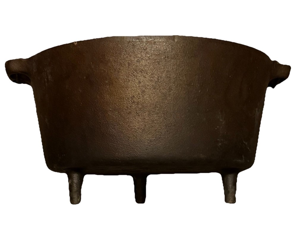 Vintage Cast Iron Three-Legged Pot with Lid And Handle #12