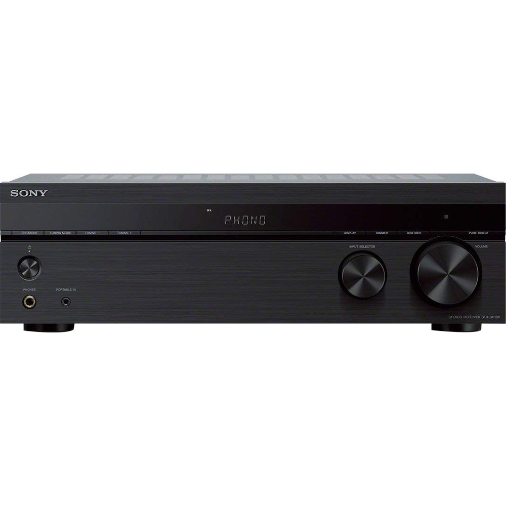 Sony 2-Ch Stereo Receiver w/ Phono Inputs and Bluetooth - STRDH190 - Open Box