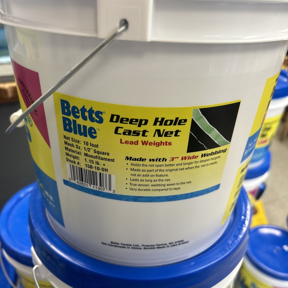 Betts Blue 10’ 1/2” Deephole Cast Net
