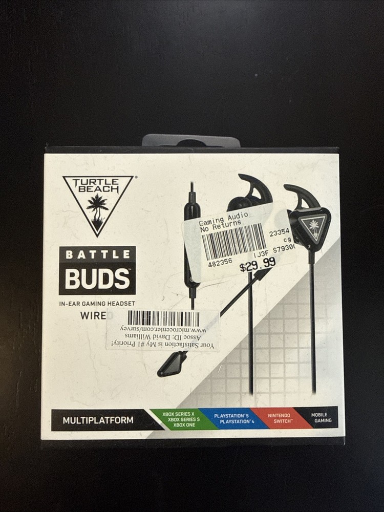Turtle Beach Battle Buds In-Ear Gaming Headset Black/Silver