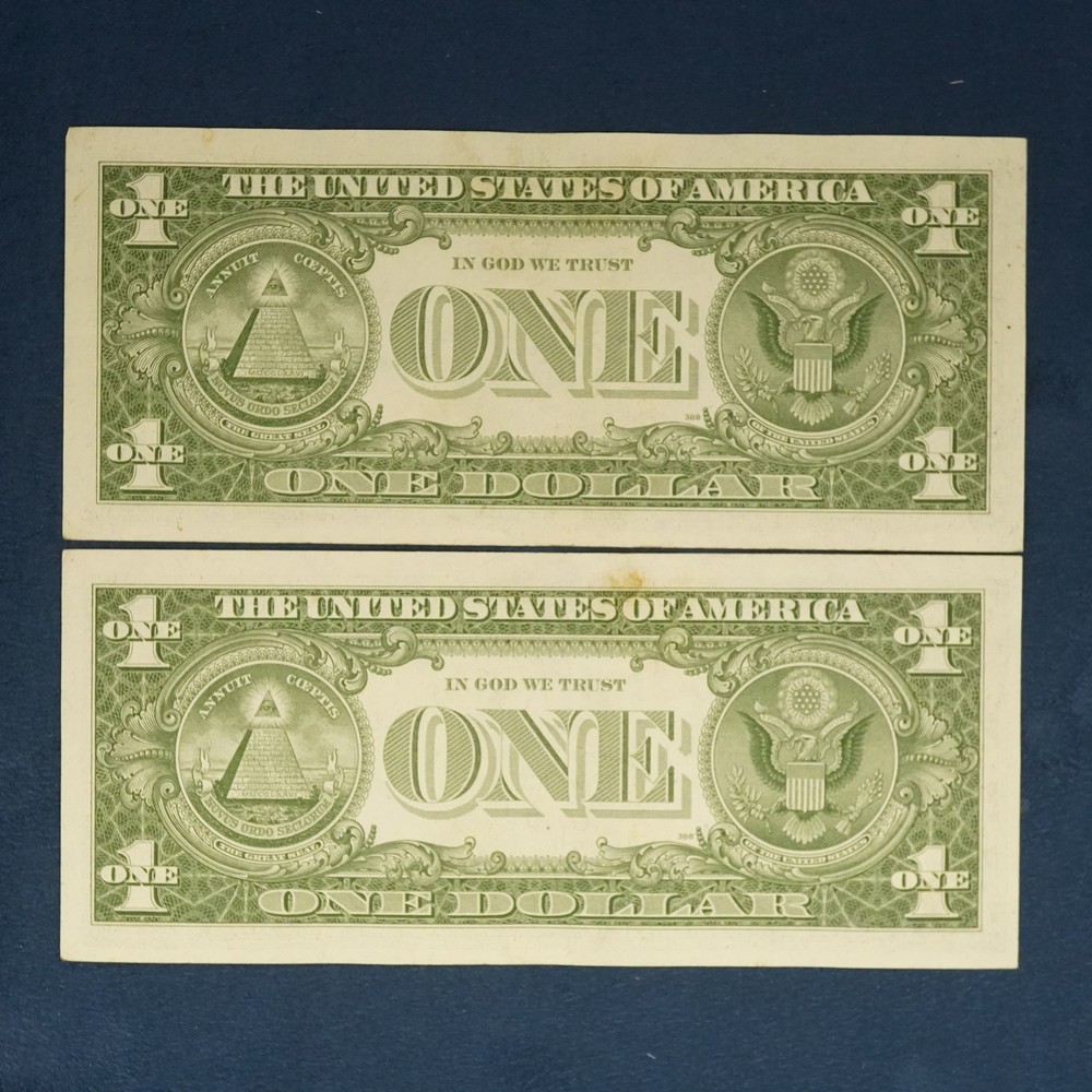 1957A $1 Silver Certificate Star Notes Sequential Pair ⭐Consecutive Serial #'s