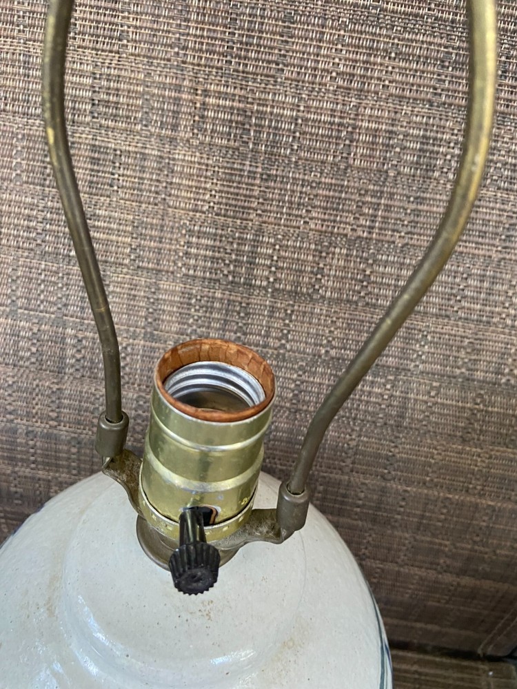 Vintage Norwegian Norway ? Pottery Table Lamp #2