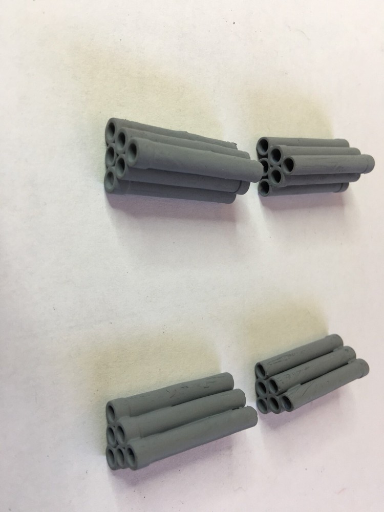 Train Car Loads: Concrete 6 Pipe Stack 4 Stacks Lot Car Not Included HO Scale