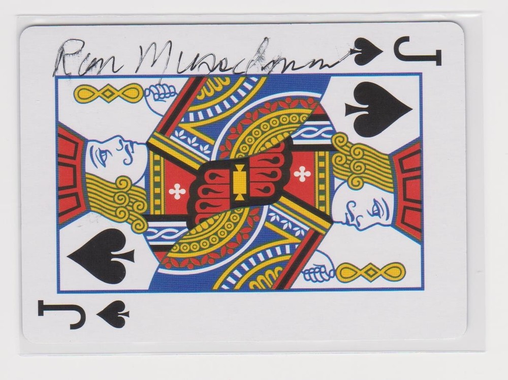 RON MUSSELMAN SEATTLE MARINERS 1982 PITCHER AUTOGRAPHED PLAYING CARD