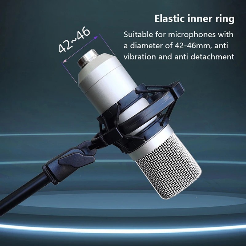 Condenser Microphone Shock Mount Holder 42-46mm Anti Vibration Studio Clip